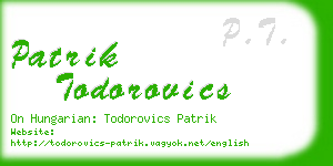 patrik todorovics business card